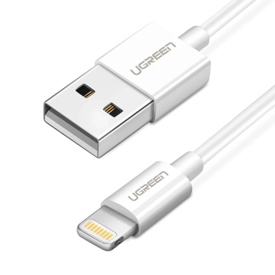Kabel UGREEN, Lightning na USB A 2.0 (M), bijeli, 1m