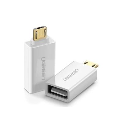 Adapter UGREEN, Micro USB (M) na USB 2.0 A (Ž) OTG, bijeli  