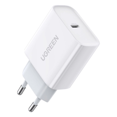 Kućni punjač UGREEN, 20W, USB-C PD, bijeli   - Punjači za smartphone