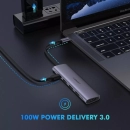 USB HUB UGREEN, USB-C na 3x USB 3.0 A, HDMI 4K@30Hz, USB-C (Ž) sa Power Delivery do 100W