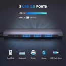 USB HUB UGREEN, USB-C na 3x USB 3.0 A, HDMI 4K@30Hz, USB-C (Ž) sa PowerDelivery do 100W