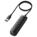 USB HUB UGREEN, USB A 3.0, 4-portni, crni, 1m