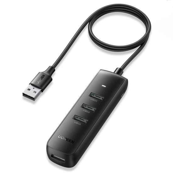 USB HUB UGREEN, USB A 3.0, 4-portni, crni, 1m USB HUB UGREEN, USB A 3.0, 4-portni, crni, 1m