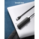 USB HUB UGREEN, USB A 3.0, 4-portni, crni, 1m