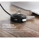 USB HUB UGREEN, USB A 2.0, 4-portni, crni, 1m