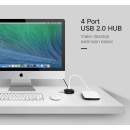USB HUB UGREEN, USB A 2.0, 4-portni, crni, 1m
