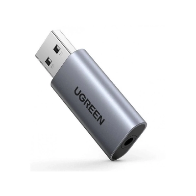 Adapter UGREEN, USB-A na 3.5mm, sivi   - Adapteri