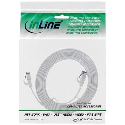 Kabel INLINE 75715, Patch, CAT6, UTP, sivi plosnati, 15m     - Mrežni kabeli