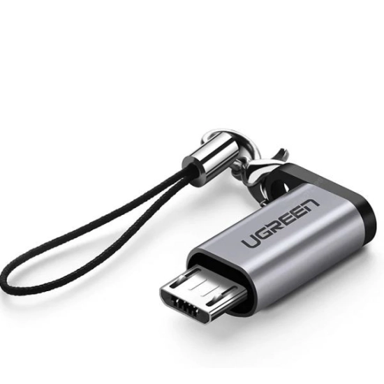 Adapter UGREEN, USB micro B (M) na USB C (Ž), sivi