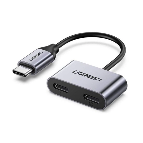 Adapter UGREEN, Type C (M) na Type C (Ž) + Type C (Ž), sivi Adapter UGREEN, Type C (M) na Type C (Ž) + Type C (Ž), sivi