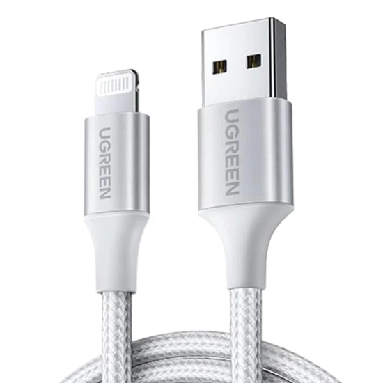 Kabel UGREEN, Lightning (M) na USB A 2.0 (M), srebrni, 1m Kabel UGREEN, Lightning (M) na USB A 2.0 (M), srebrni, 1m