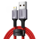 Kabel UGREEN, Lightning (M) na USB A 2.0 (M), crveni, 1m