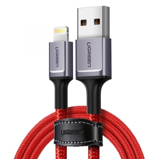 Kabel UGREEN, Lightning na USB 2.0 A (M), crveni, 1m