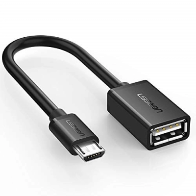 Adapter UGREEN, Micro USB (M) na USB 2.0 A (Ž) OTG, crni  