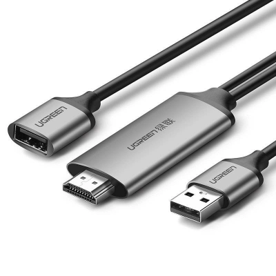 Adapter UGREEN, USB-A (Ž) na HDMI (M), sivi, 1.5m   - Kabeli i adapteri