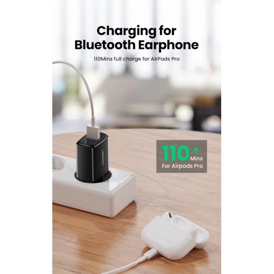 Kućni punjač UGREEN, USB A, crni Kućni punjač UGREEN, USB A, crni