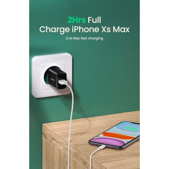 Kućni punjač UGREEN, USB A, crni Kućni punjač UGREEN, USB A, crni