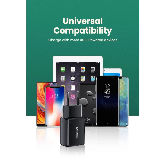 Kućni punjač UGREEN, USB A, crni Kućni punjač UGREEN, USB A, crni