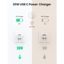 Kućni punjač UGREEN, 30W, USB-C PD, bijeli