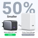 Kućni punjač UGREEN, 65W, 2x USB C, USB A, crni