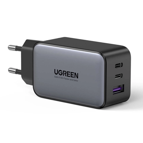Kućni punjač UGREEN, 65W, 2x USB C, USB A, crni Kućni punjač UGREEN, 65W, 2x USB C, USB A, crni