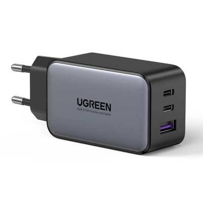 Kućni punjač UGREEN, 65W, USB-A+2xUSB-C, crni   - Punjači za smartphone
