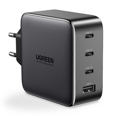 Kućni punjač UGREEN, 100W, USB-A+3xUSB-C, crni   - Punjači za smartphone