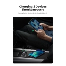 Auto punjač UGREEN, 30W, USB C, USB A, Power Delivery, sivi