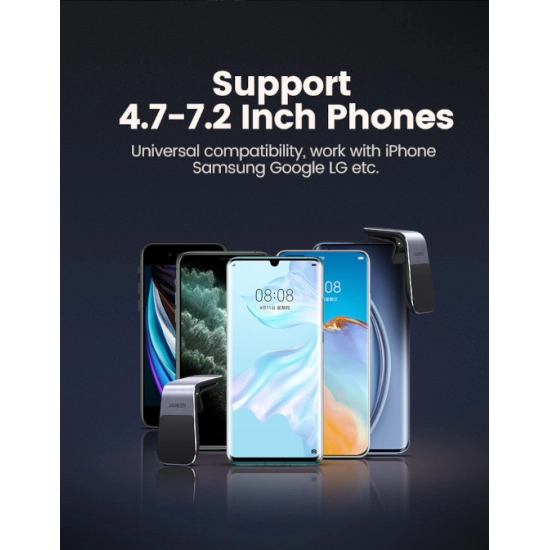 Držač za smartphone UGREEN, magnetni, za auto, crni Držač za smartphone UGREEN, magnetni, za auto, crni