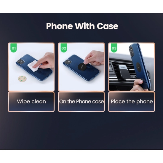 Držač za smartphone UGREEN, magnetni, za auto, crni Držač za smartphone UGREEN, magnetni, za auto, crni