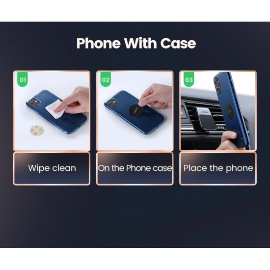 Držač za smartphone UGREEN, magnetni, za auto, crni