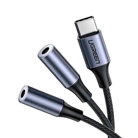 Kabel UGREEN, USB C (M) na 2x 3.5mm (Ž), 20cm Kabel UGREEN, USB C (M) na 2x 3.5mm (Ž), 20cm