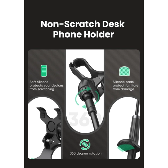 Držač za smartphone UGREEN, fleksibilni, crni, 90cm