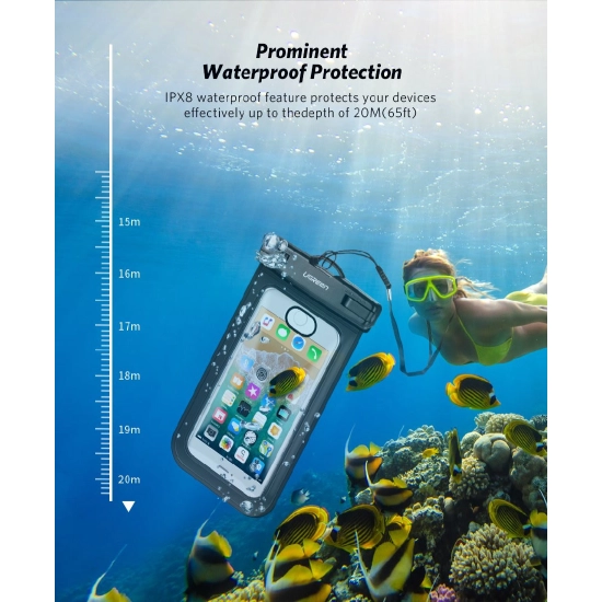 Torbica za smartphone UGREEN, vodootporna, crna