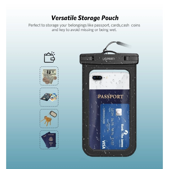 Torbica za smartphone UGREEN, vodootporna, crna