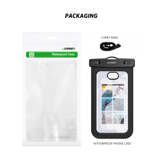 Torbica za smartphone UGREEN, vodootporna, crna