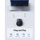 Miš UGREEN, bežični, ergonomski, 4000 DPI, crni