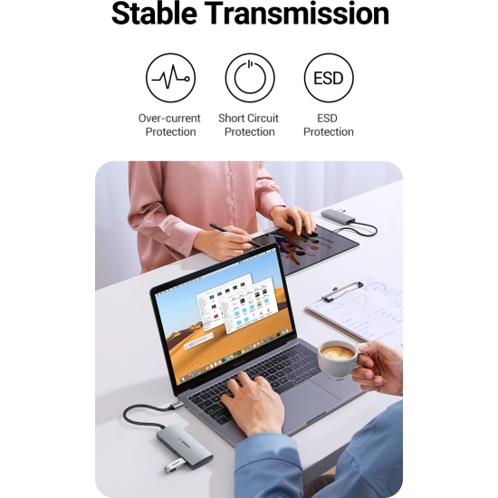 USB HUB UGREEN, USB C na 2x USB A, 2x USB C USB HUB UGREEN, USB C na 2x USB A, 2x USB C