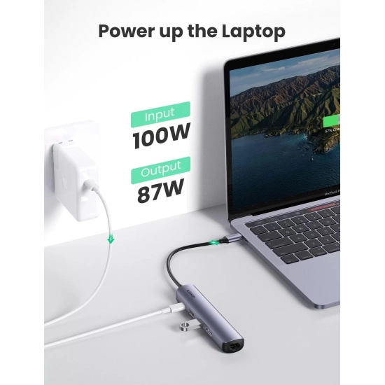 USB HUB UGREEN, USB C na 2x USB A 3.0, HDMI, RJ45, Power Delivery USB HUB UGREEN, USB C na 2x USB A 3.0, HDMI, RJ45, Power Delivery