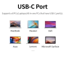 USB HUB UGREEN, USB-C na 3xUSB 3.0, HDMI, VGA, RJ45 Gigabit, SD&TF, PD port, sivi