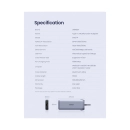 USB HUB UGREEN, USB C na 2x USB A 3.0, HDMI, VGA, DP, RJ45 Gigabit, SD/TF, Power Delivery, sivi