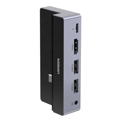 USB HUB UGREEN, USB-C na 2xUSB 3.0, HDMI, 3.5mm, PD sivi   - Hlađenja, stalci, docking i USB hubovi