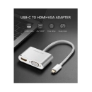 Adapter UGREEN, Type C na HDMI, VGA, bijeli