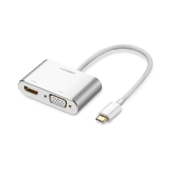 Adapter UGREEN, Type C na HDMI, VGA, bijeli Adapter UGREEN, Type C na HDMI, VGA, bijeli