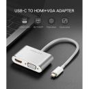 Adapter UGREEN, Type C na HDMI, VGA, bijeli