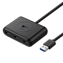 USB HUB UGREEN, USB A 3.0, 4-portni, crni, 50cm