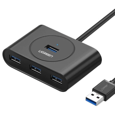 USB HUB UGREEN, USB A 3.0, 4-portni, crni, 1m   - Hlađenja, stalci, docking i USB hubovi
