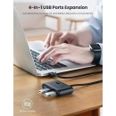 USB HUB UGREEN, USB A 3.0, 4-portni, crni, 1m