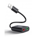 Adapter UGREEN, USB-A na 3.5mm, crni, 15cm