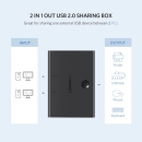 Data Switch UGREEN, USB 2.0 2x1, crni